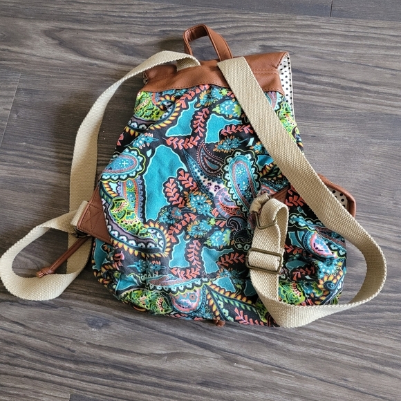 Madden Girl Patchwork Woven Backpack Bag - Picture 2 of 5